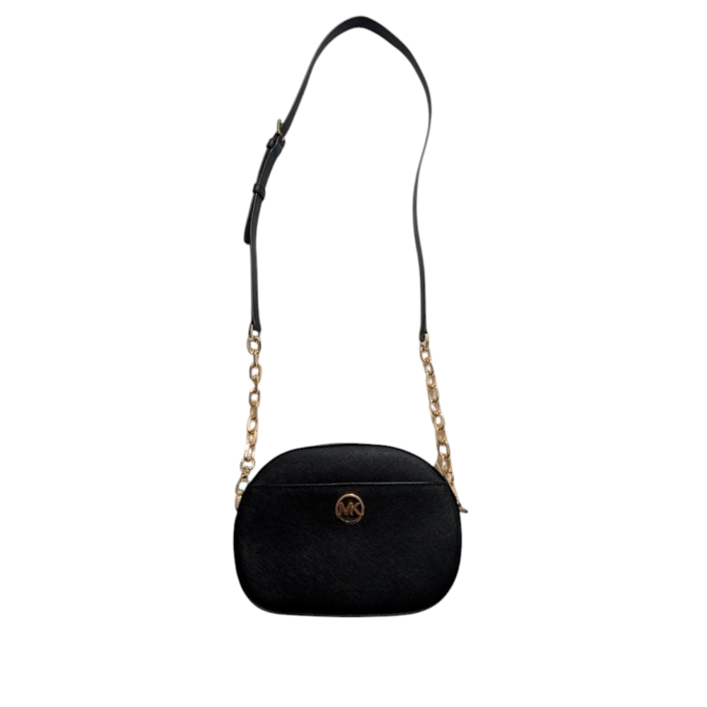 Black Crossbody Bag with Gold Chain - Picture 7 of 7